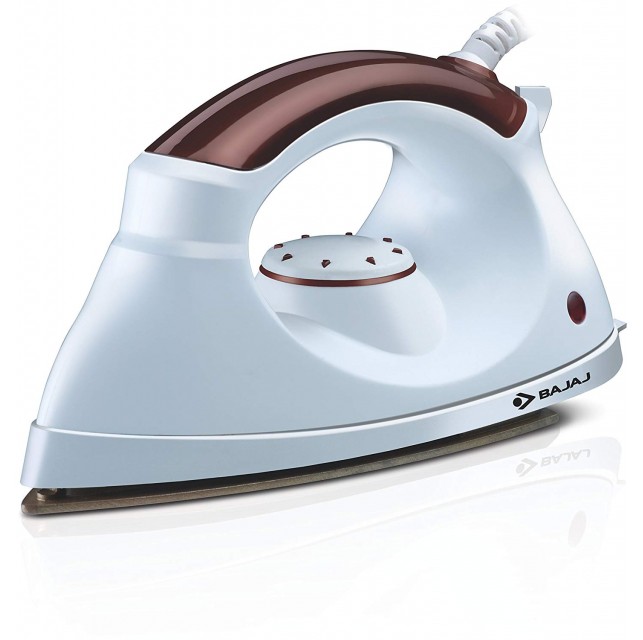 Bajaj Majesty Esteela 1000-Watt Dry Iron (White/Maroon)